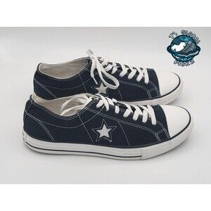 CONVERSE ONE STAR Black Canvas Low Top Sneakers Men's Sz 11